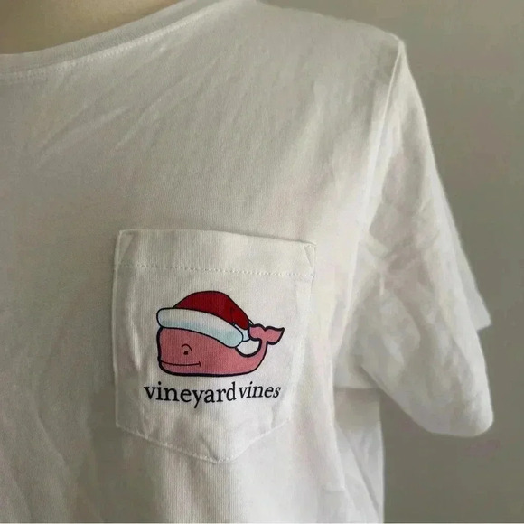 Vineyard Vines 100% Cotton Tee Merry Christmas Sz M - Picture 4 of 7